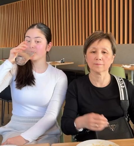 Sofi Manassyan with her grandmother