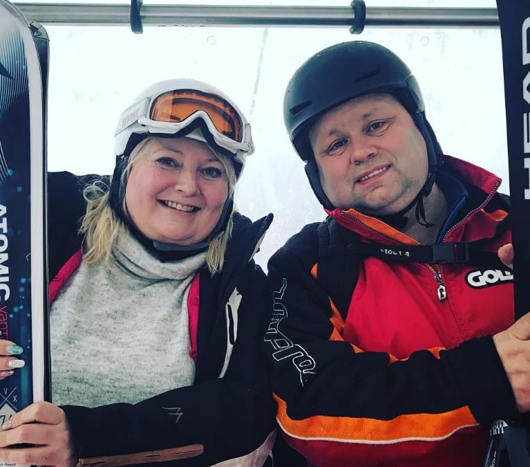 Julie-Ann Potts with her husband