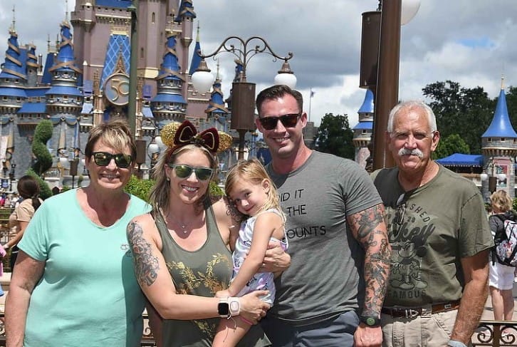 Johnny Joey Jones with his family