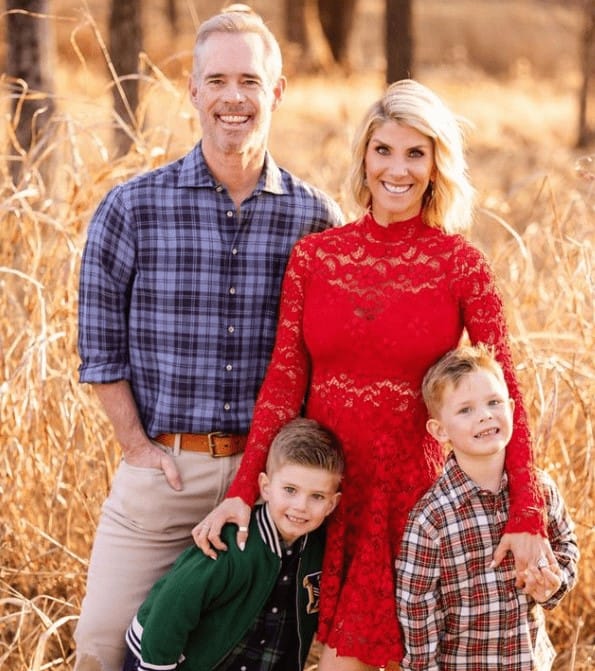 Joe Buck with her husband and kids