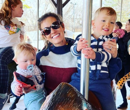 Kristen Van Dyke with her kids