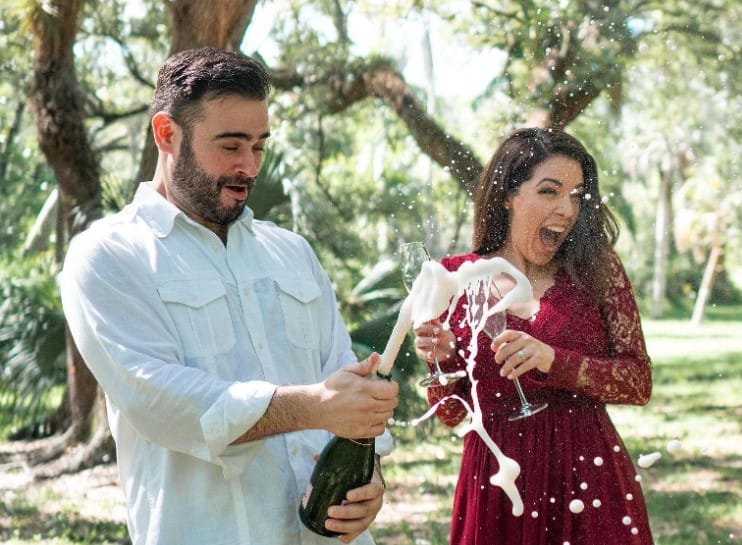 Vanessa Vinent with her husband