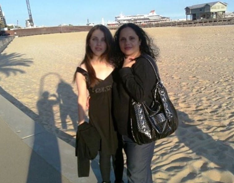Maha Ali Kazmi with her mother