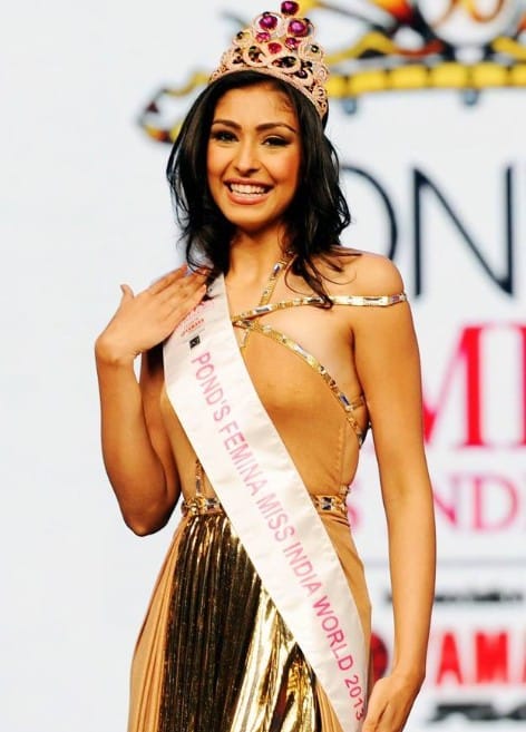 Navneet Kaur Dhillon won the title of Pond's 50th edition of Femina Miss World India 2013