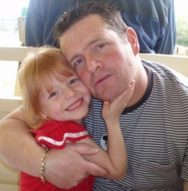 Ellie Botterill with her dad