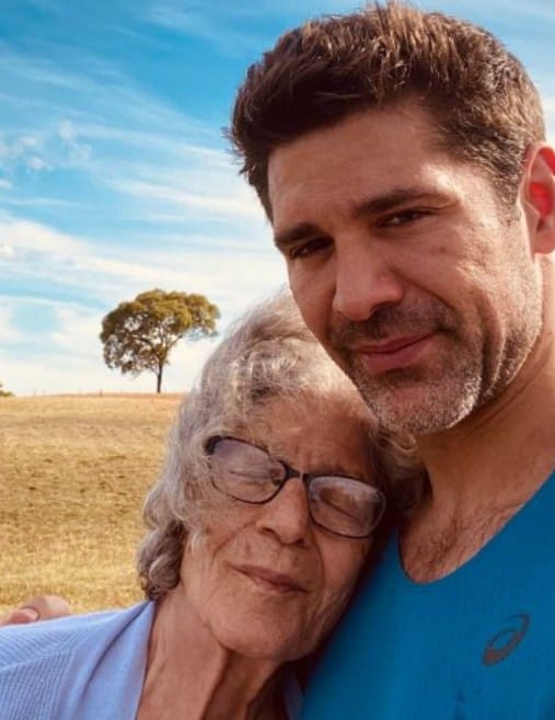 Mrs. Foster with her son Bren Foster