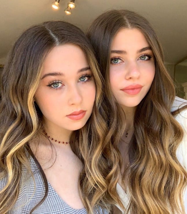 Audrey Boos with her sister