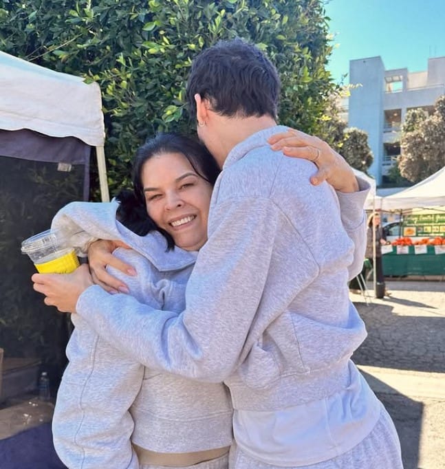 Ariel Tejada with his mother