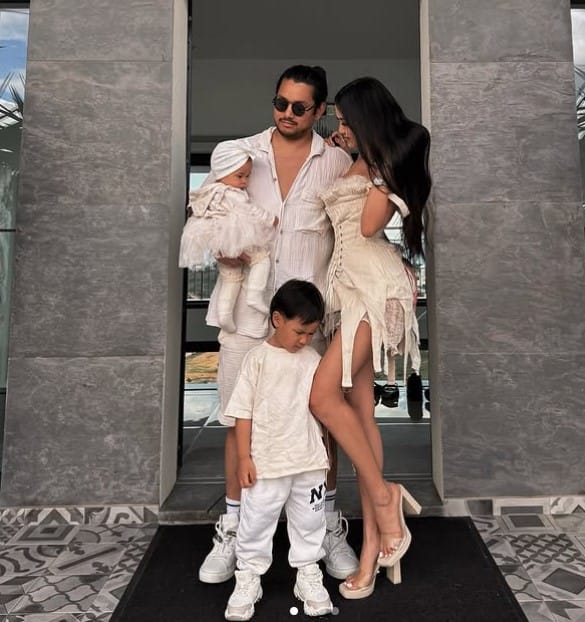 Jenny Pham with her husband and kids