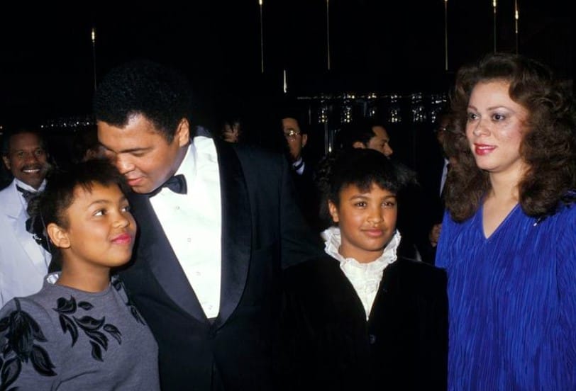 Lonnie Ali with her husband and kids