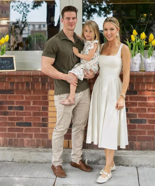 Michael Dean with his wife and daughter