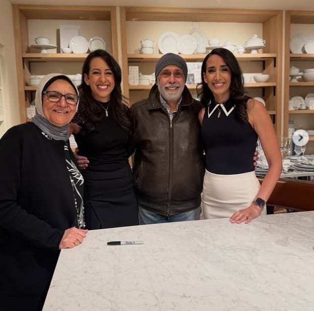 Alia Elkaffas with her parents and sister
