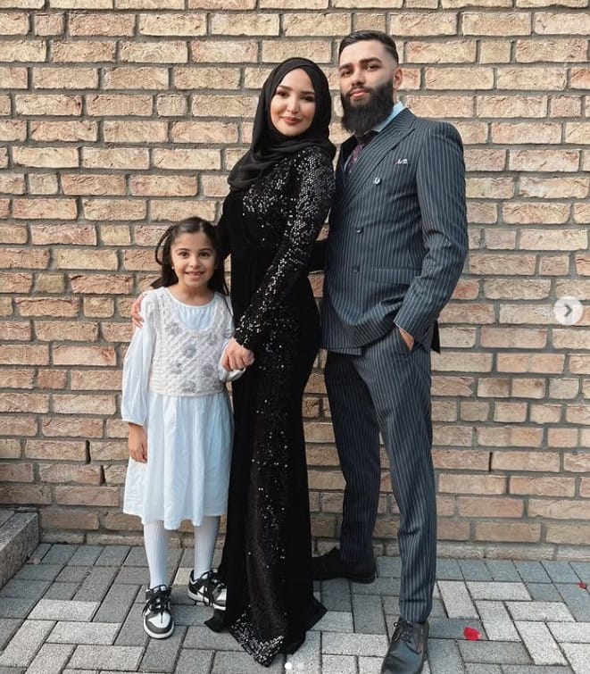Ebru Sootds with her husband and daughter