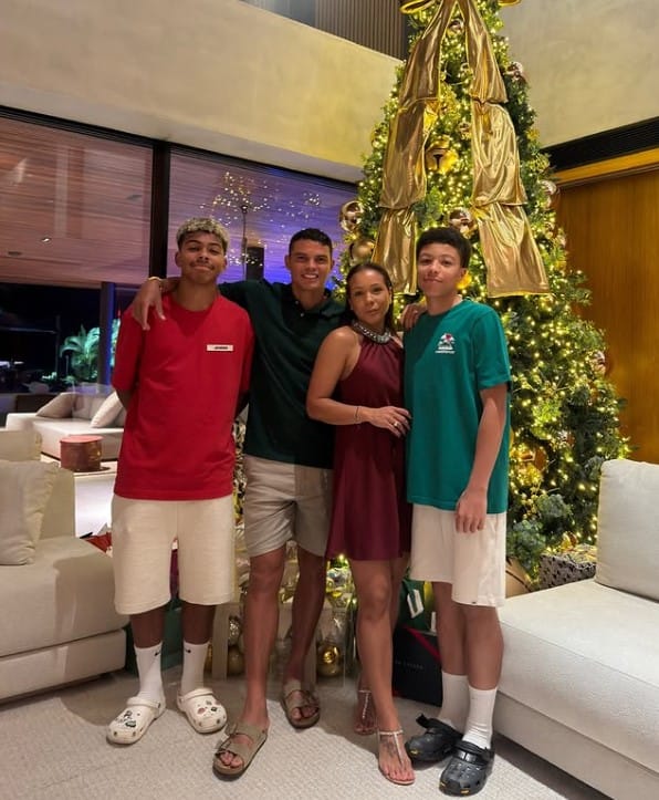 Isabelle da Silva with her husband and sons