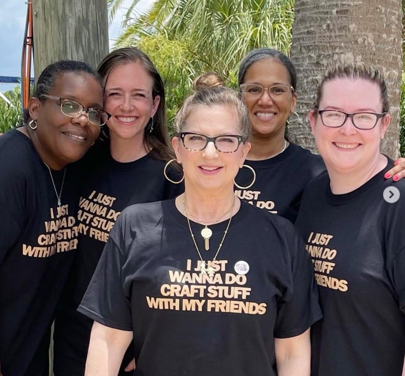 Jennifer McGuire with her friends
