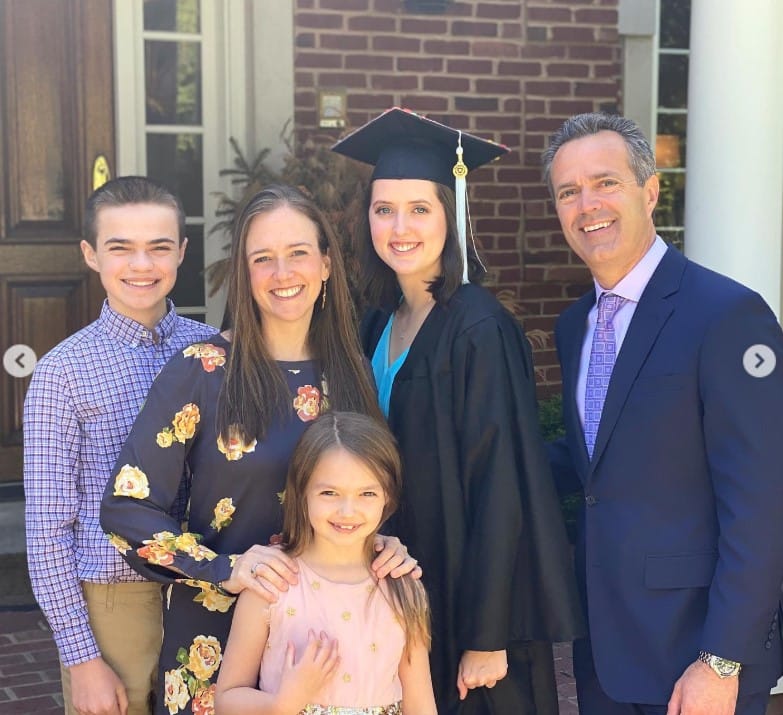 Jennifer McGuire with her husband and kids