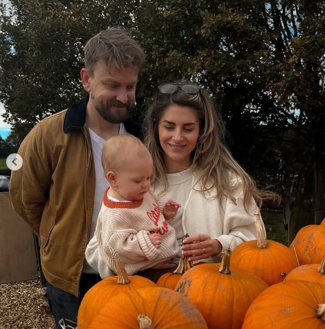 Lydia Rose with her husband and son
