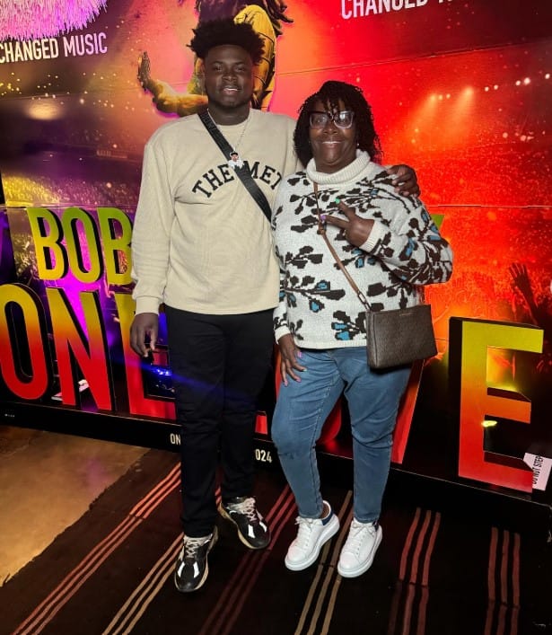 Marquay Collins with his mom