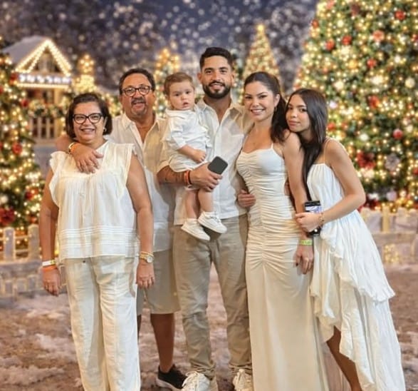 Nathan Queiroz with his family