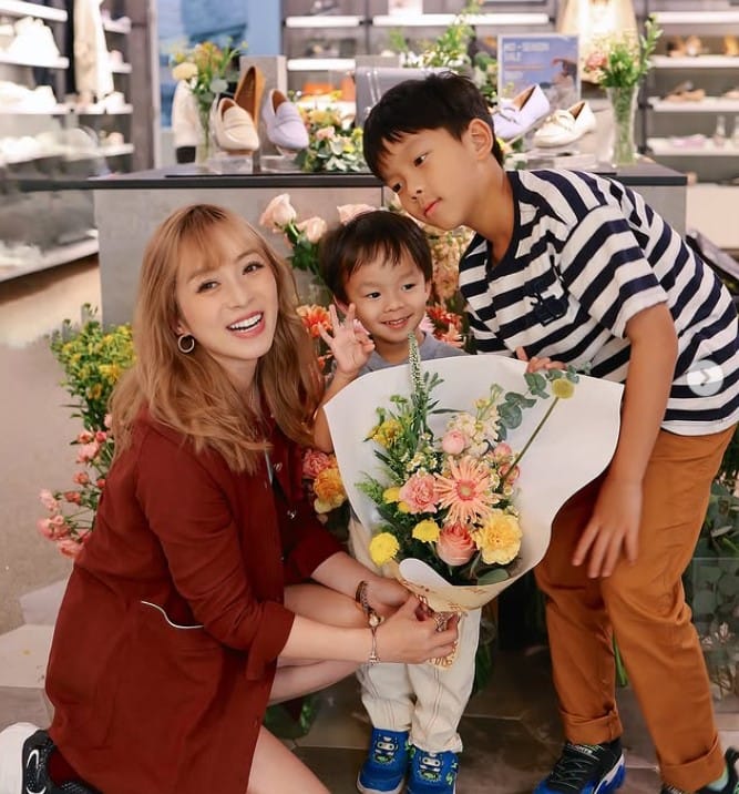 Pamela Cheung with her sons