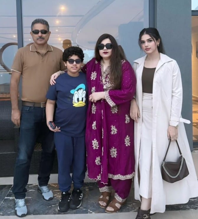 Alina Amir with her family