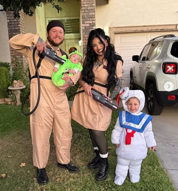 Bratty Bree with her husband and kids