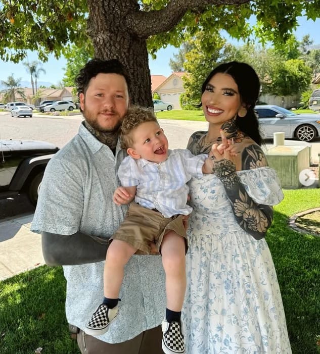 Bratty Bree with her husband and son