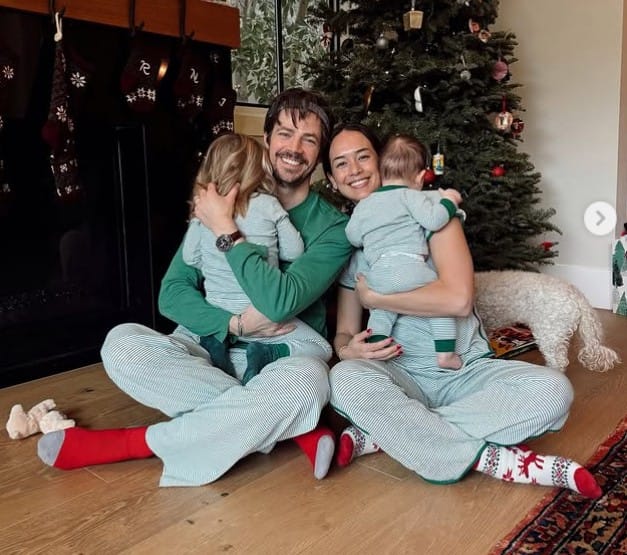 Dr. LA Thoma Gustin with her husband and kids
