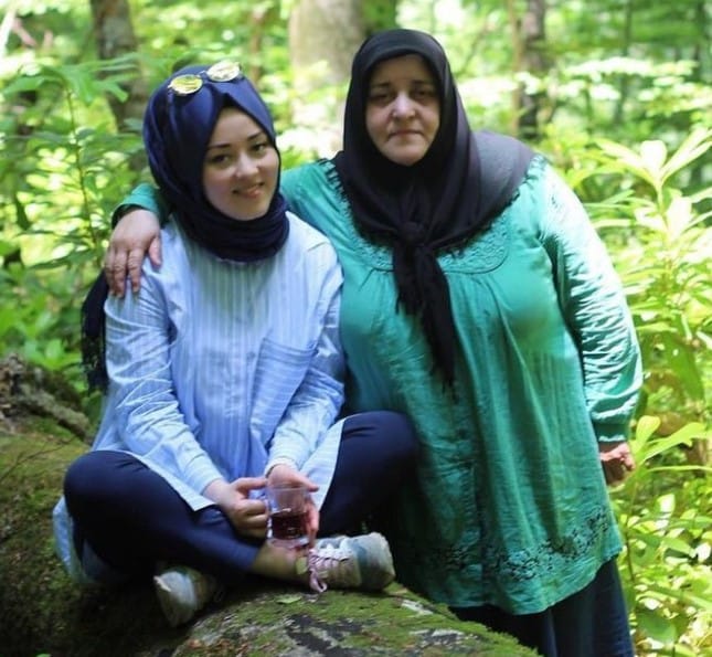 Reyhan Birinci with her mother