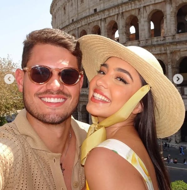 Sabrina Viana with her boyfriend