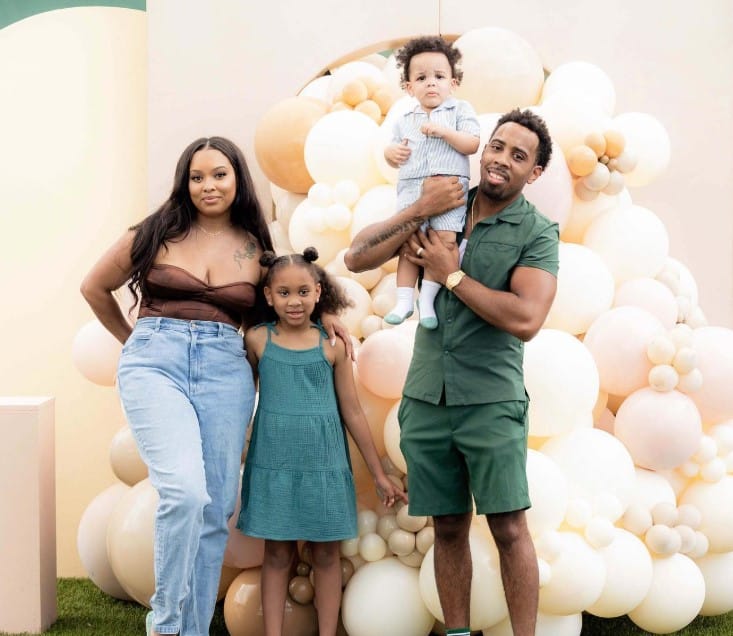 Tanice Amira Simmons with her husband and kids