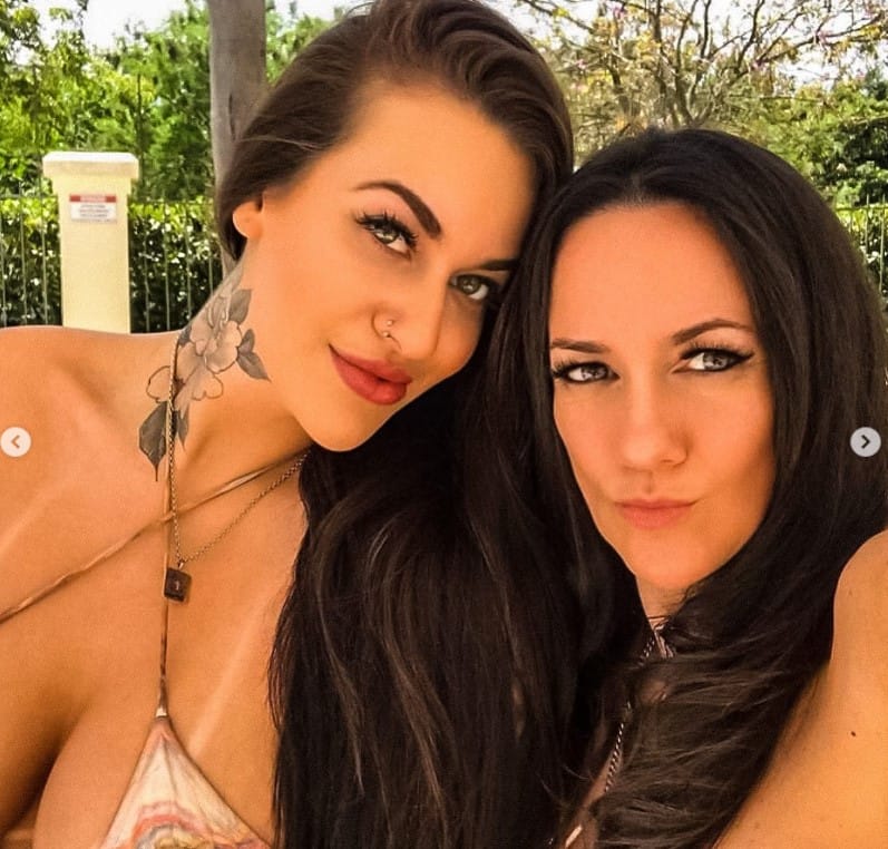 Bruna Jaeger with her mother