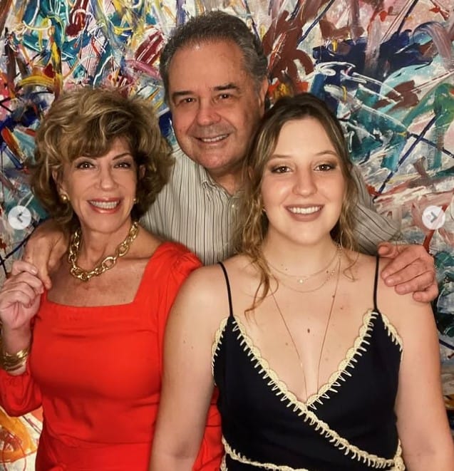 Silvia Poppovic with her husband and daughter