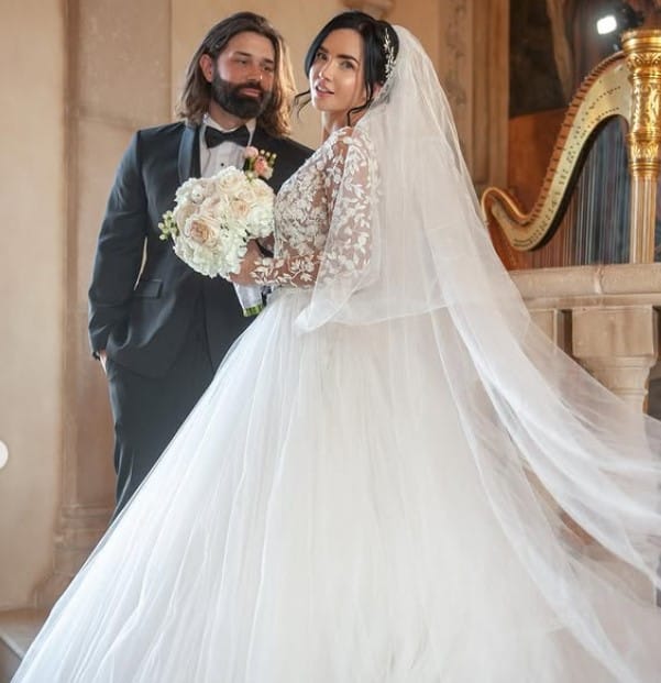 Ariana James with her husband