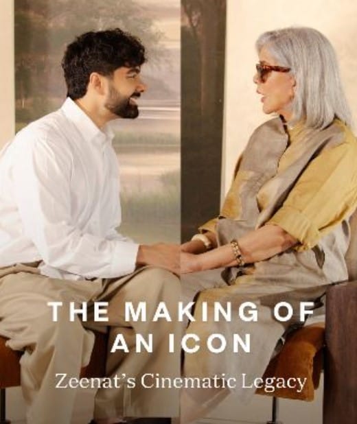 Dhruv Sharma with Zeenat Aman