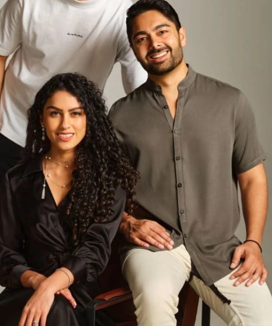 Dhruv Sharma with his sister