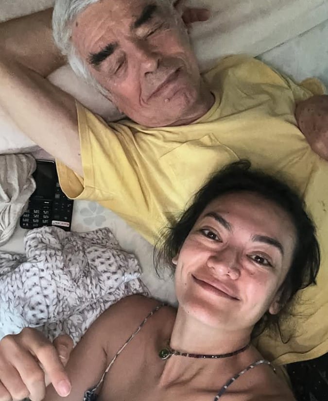 Florence Faivre with her dad