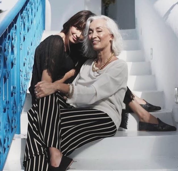 Kenza Fourati with her mother