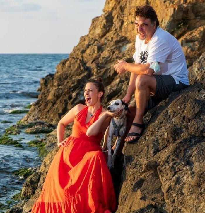 Nil Gunal with her husband