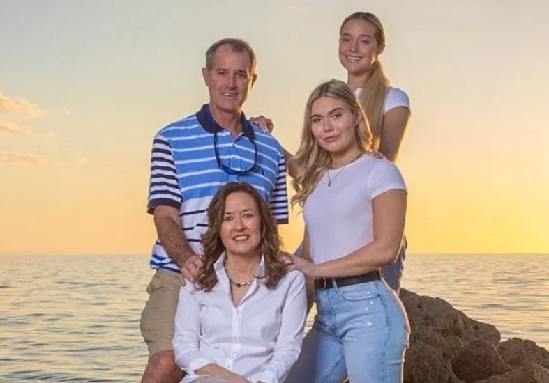 Olivia Ponton with her family