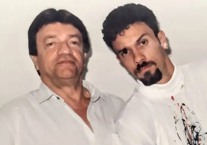 Vitor Thire with his dad