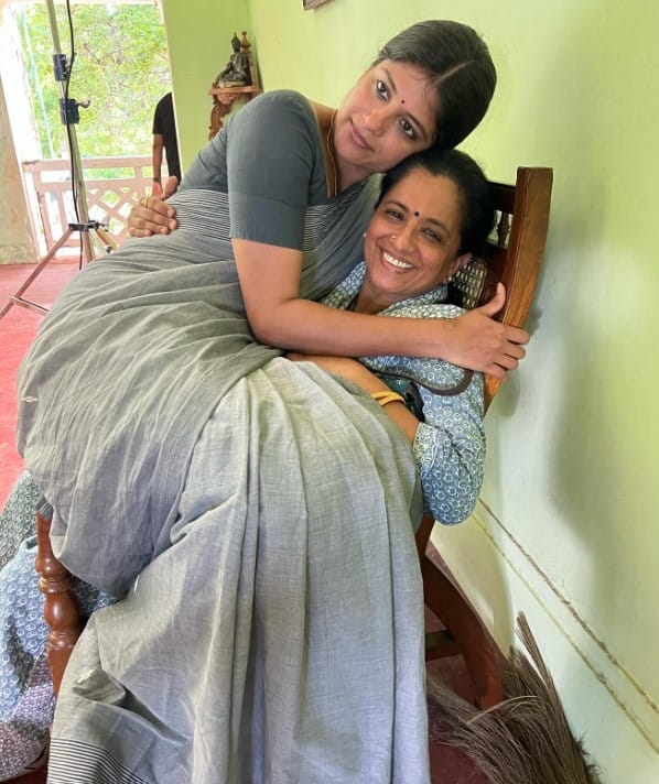 Aditi Balan with her mother