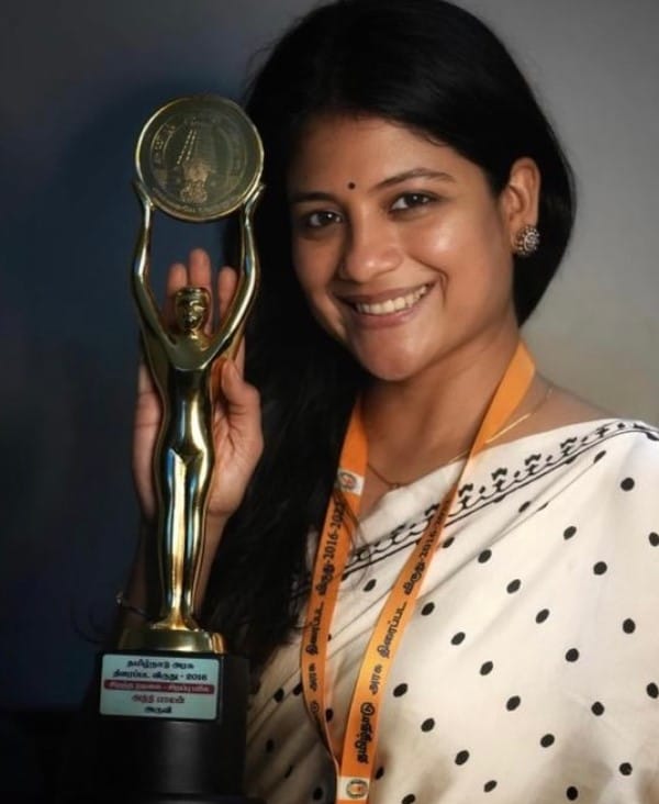 Aditi Balan won Tamil Nadu State Award for Best Actress