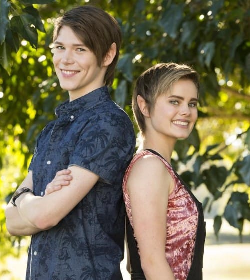 Julian Cullen with his sister