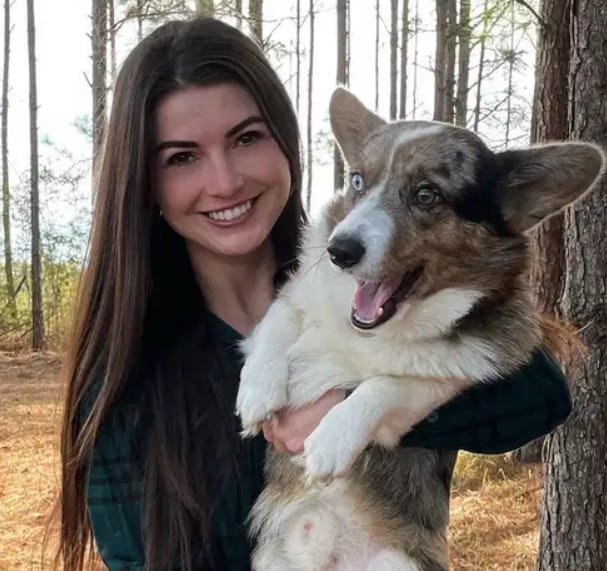 Hannah Barron with her dog
