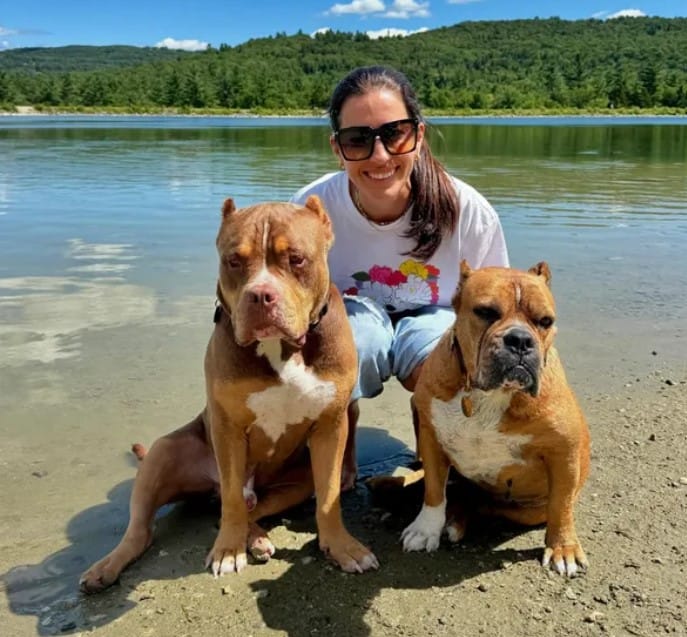 Renee Portnoy with her dogs