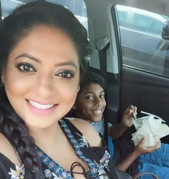 Reshma Pasupuleti with her son