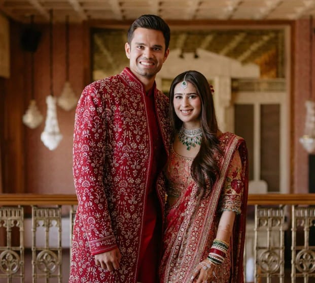 Saaniya Chandok with her husband Arjun Tendulkar
