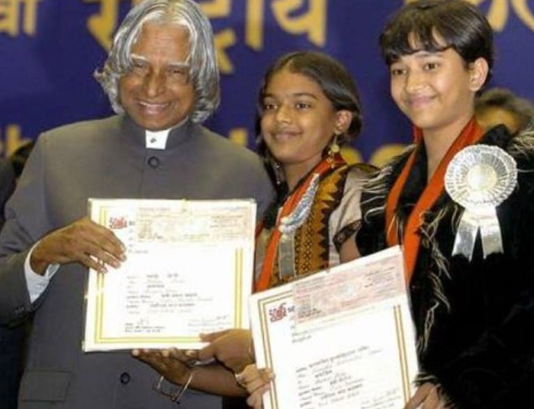 50th National Film Award for Best Child Artist for the Hindi film Makdee from Dr APJ Abdul Kalam
