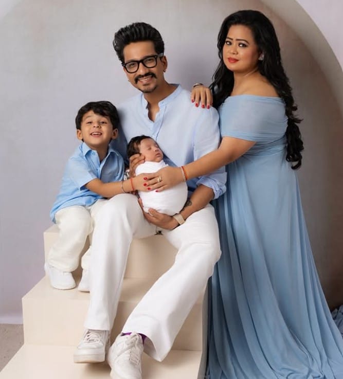 Bharti Singh with her husband and kids